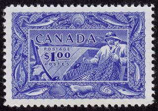 Canada Scott 302 Stamp - Lightly Hinged - $1 Canada Stamp photo