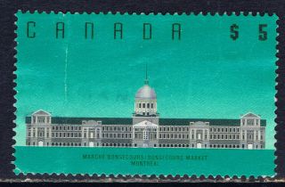 Canada 1183 (24) 1990 $5.  00 Bonsecours Market,  Montreal Light Cancel Cv$3.  00 photo