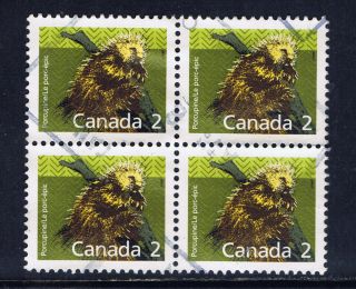 Canada 1156 (5) 1988 2 Cent Canadian Wildlife - Porcupine Block Of 4 photo