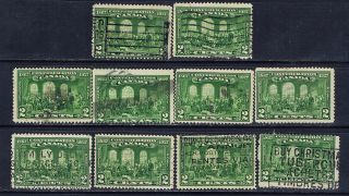 Canada 142 (4) 1927 2 Cent Green Fathers Of Confederation 10 photo