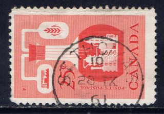 Canada 363 (1) 1956 25 Cent Red Chemical Industry St.  Thomas Ontario Cds photo