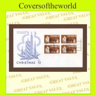 Canada 1972 Christmas 15c Block First Day Cover photo