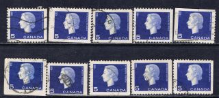 Canada 405as (2) 1963 5 Cent Violet Blue Elizabeth Ii & Agriculture Booklet photo