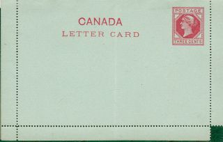 Canada.  Pre Printed Reply Card With Return.  3c Red.  Not Postally. photo