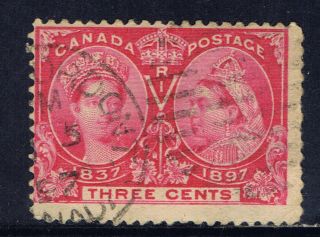 Canada 53 (15) 1897 3 Cent Bright Rose Victoria Ontario 1897 Cancel photo