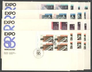 Vancouver World Expo Space Trains Canada 1986 Pl Bl Fdc photo
