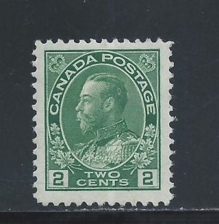 King George V Scroll Issue 2 Cents Yellow Green 107 Nh photo