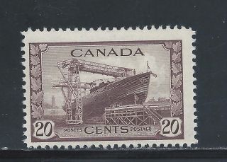 King George Vi War Issue 20 Cents Corvette 260 Almost Nh photo