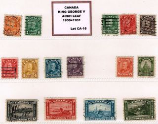 Canada 1928 - 1929 King George V Scroll Issue photo