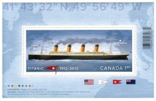 Canada - 2535 Titanic Souvenir Sheet - photo