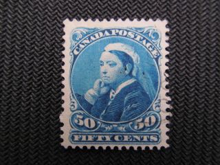 1893 Canada 50 Cent Stamp,  47,  Cv $75.  00 photo