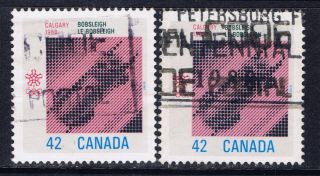 Canada 1131 (1) 1987 36 Cent ' 88 Calgary Winter Olympic Games Bobsleigh photo