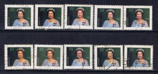 Canada 1167 (5) 1990 39 Cent Green Queen Elizabeth Ii 10 photo