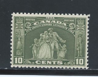 Loyalists Statue 10 Cents Olive Green 209 Nh photo