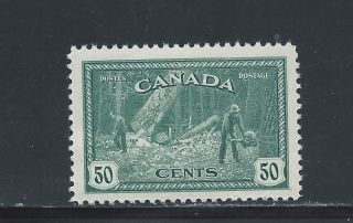King George Vi Peace Issue 50 Cents Logging 272 Mh photo