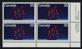 Canada 865 Br Plate Block Uranium photo