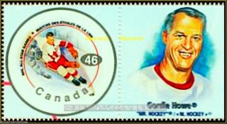 Canada 2000 Canadian Hockey Red Wings Gordie Howe Face 46 Cent Stamp photo