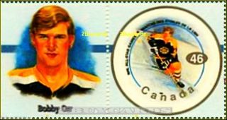 Canada 2000 Canadian Hockey Boston Bruins Bobby Orr Face 46 Cent Stamp photo
