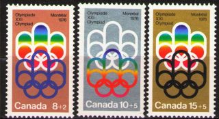 Canada 1974 Scb1 - 3 Mi556 - 58 1.  70 Mieu 3 V 1976 Olympics,  Montreal photo