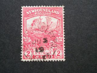 Newfoundland 1919 2 Cents With Bay De Verde Ry Po Postmark photo