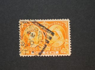 Canada 1897 1 Cent With Ingersoll Sq Circle Postmark photo