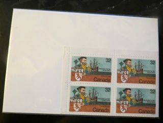 Canada Block Of 4 32 Ct Jacques Cartier Never Uses photo