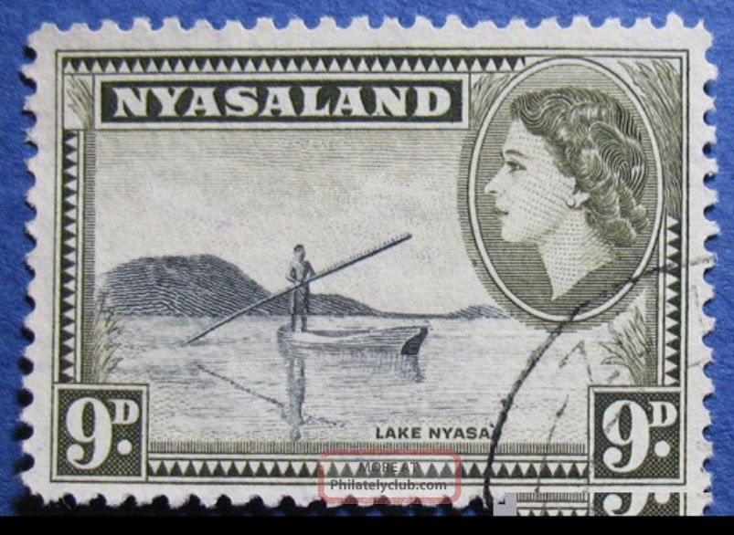1953 Nyasaland 9d Scott 105 S.  G.  181  Cs08946 British Colonies & Territories photo