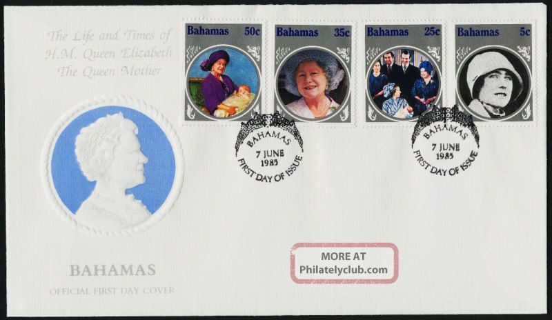 Bahamas 580 - 3 Fdc Queen Mother,  Royalty British Colonies & Territories photo