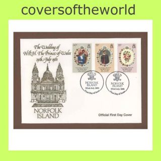 Norfolk Is 1981 Royal Wedding First Day Cover photo