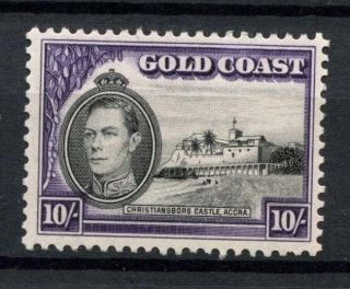 Gold Coast 1938 - 43 Kgvi Sg 132,  10s Black And Violet Mh P11.  5x12 A54152 photo