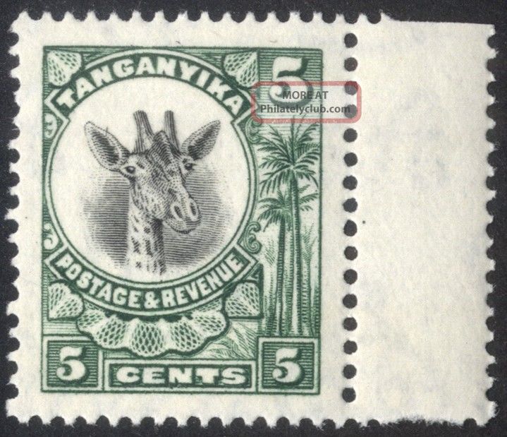 Tanganyika - Sg 89 - 5c.  Green - 1925 - Umm/mnh British Colonies & Territories photo