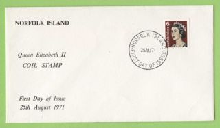 Norfolk Island 1971 6c Coil Stamp First Day Cover photo