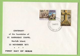 Norfolk Island 1975 Centenary Of St Barnabas Chapel First Day Cover photo
