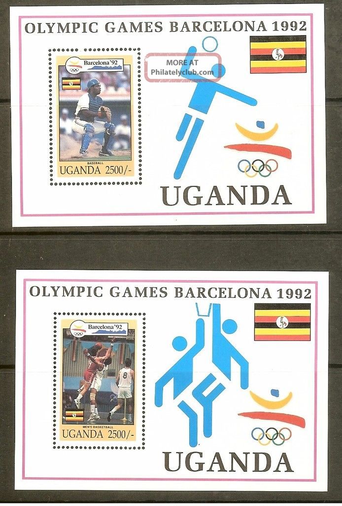 Uganda Sgms1145 1992 Olympic Games 2 Sheet British Colonies & Territories photo