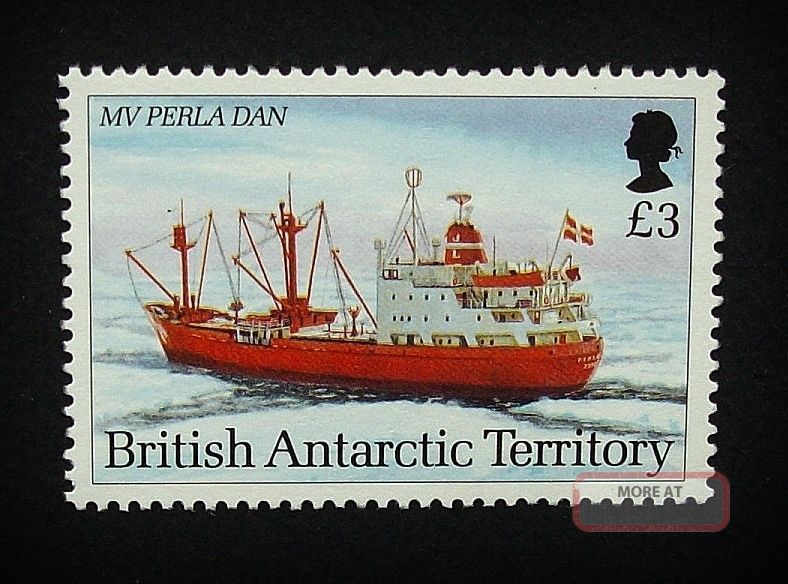 British Antarctic Territory Qeii £3 Stamp C1993 Mv Perla Dan,  Ship,  Um,  A913 British Colonies & Territories photo