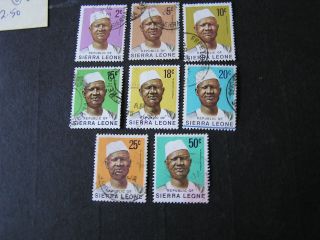Sierra Leone,  Scott 423+425+427 - 432 (6) Total 8 1972 Saika Stevens Issue photo