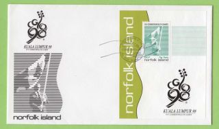 Norfolk Island 1998 Commonwealth Games Miniature Sheet On First Day Cover photo