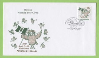 Norfolk Island 2001 South Pacific Games First Day Cover photo
