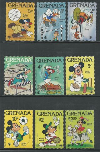 Grenada 950 - 958 Disney Outdoor Sports W/mickey,  Minnie,  Goofy,  Donald photo