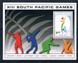 Norfolk Is 2007 South Pacific Games Sg Ms 996 photo