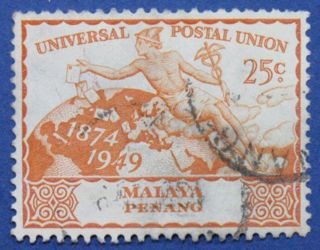 1949 Malaya Penang 25c Upu Scott 25 S.  G.  25 Cs00611 photo