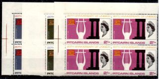 Pitcairn Islands Sg61/3 1966 U.  N.  E.  S.  C.  O.  Blk Of 4 photo