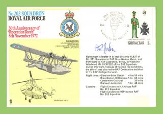 Gibraltar 1972 No 202 Squadron Raf Flown And Signed Cover photo