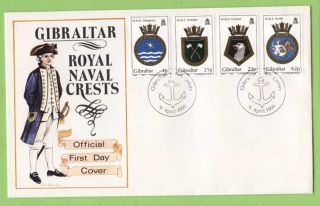 Gibraltar 1991 Royal Naval Crests First Day Cover photo