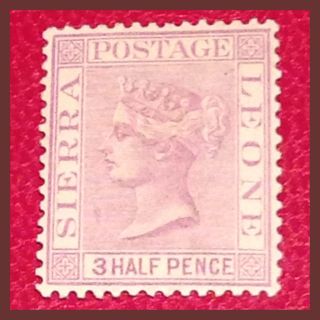 1876 Sierra Leone Qv - 1.  5d Lilac Hinged Wmrk Crown Some Marks As Per Scans photo