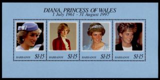 Barbados 950 Princess Diana photo