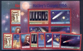 Montserrat 605 - 14 Space,  Halley ' S Comet,  Art photo
