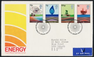 Great Britain 827 - 30 Fdc Energy Cachet - Oil Platform,  Natural Gas photo