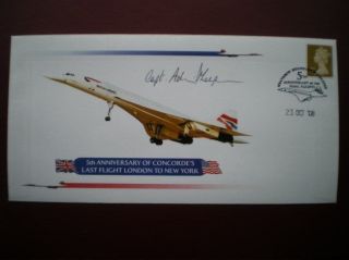 2008 Signed 5th Anniv Of Concorde ' S Last Flight (2) Cover Only 20 Produced photo