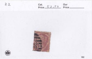 1860 - 1870 - Uk 1 1/2p - Three Pence - Queen Victoria Stamp - Used/canceled photo